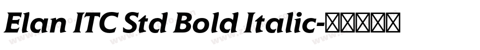 Elan ITC Std Bold Italic字体转换